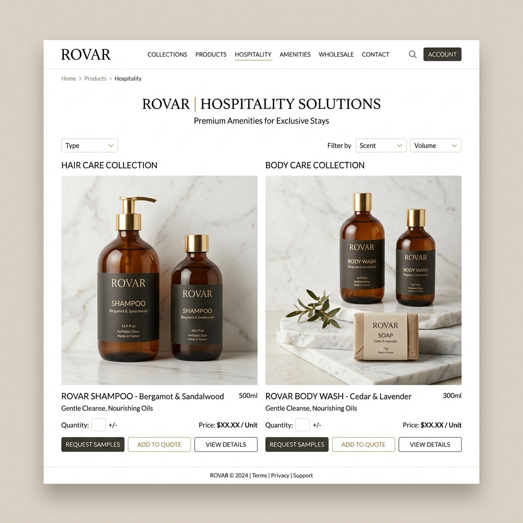 Rovar Cosmetics Website
